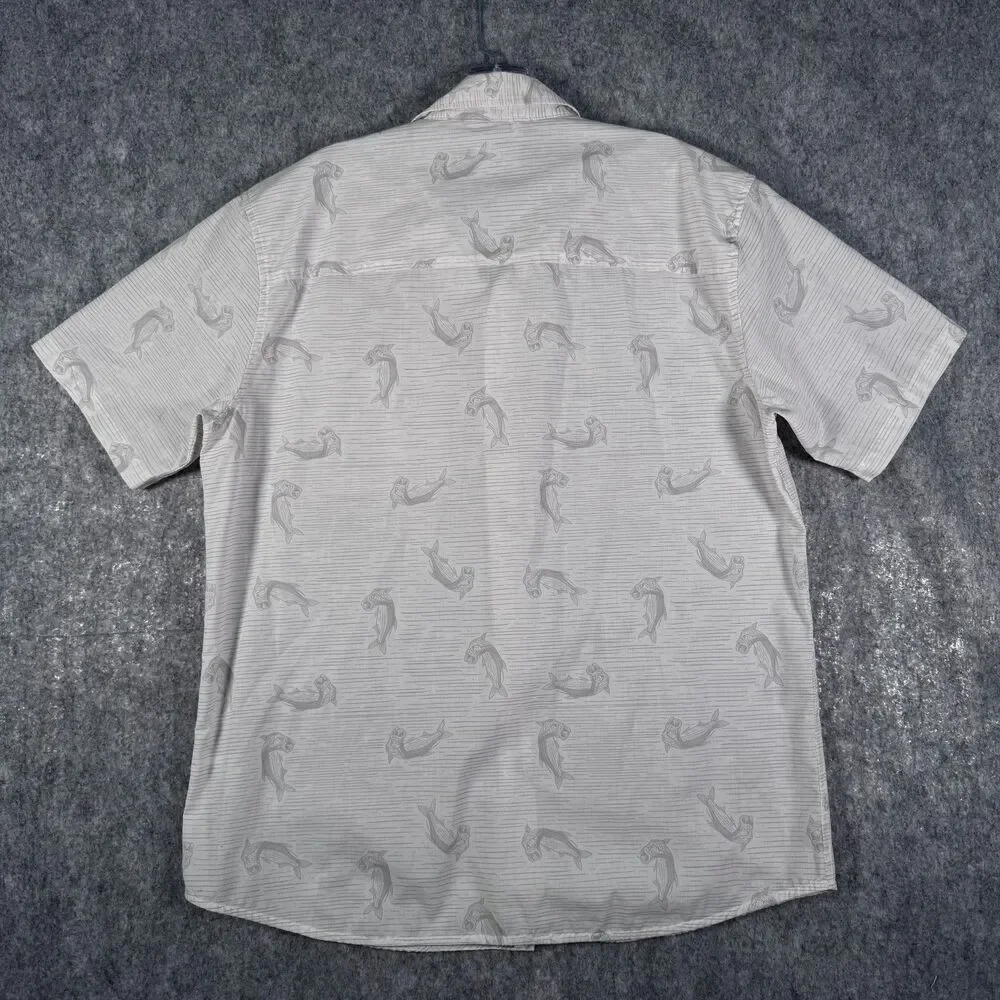 Simms Shirt Mens Size Medium White Short Sleeve Pocket Fishing Lightweight - Picture 11 of 11
